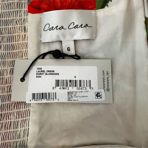 NWT Cara Cara Laurel Dress Egret Blossoms-L15 - Picture 12 of 12